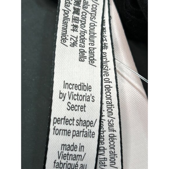 Victorias Secret Incredible Black 32C Padded Underwire Bra W/ Adjustable Straps - Picture 9 of 14